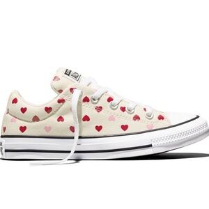 Converse Adult Street Ox Low Top Sneakers - Red Cream Heart M 6.5/W 8.5 NWT
